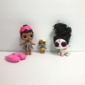 l.o.l. surprise doll pet lil sister pink mask neck pillow as is